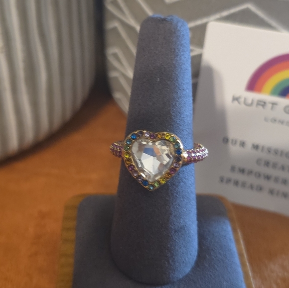 Kurt Geiger Heart Ring with Colorful Stones - Picture 6 of 13